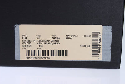 Red Multicolor Leather Slingbacks