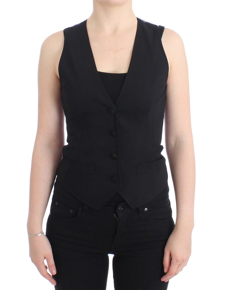 Black Leopard Vest