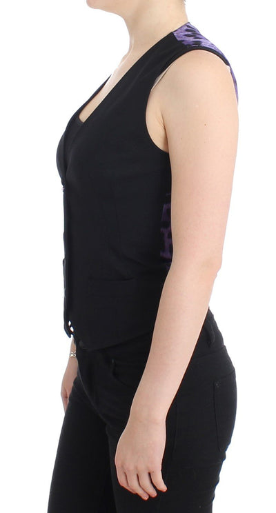 Black Leopard Vest