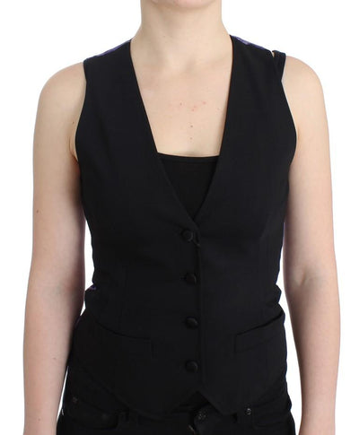 Black Leopard Vest