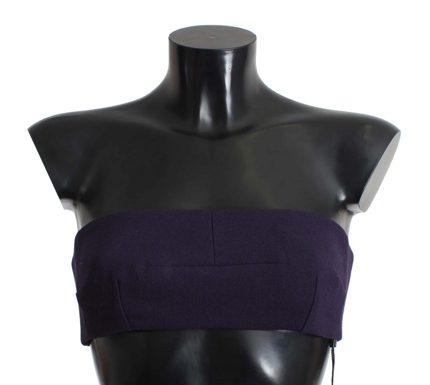 Purple Wool Silk Crop Top
