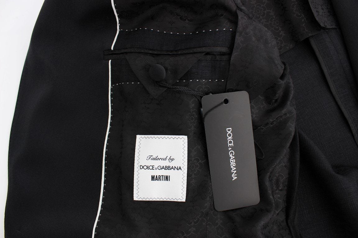 Black wool slim fit blazer