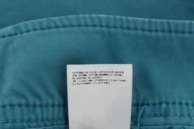 Blue Cotton Stretch Pencil Skirt