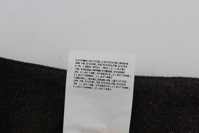 Brown Wool Stretch Pencil Skirt