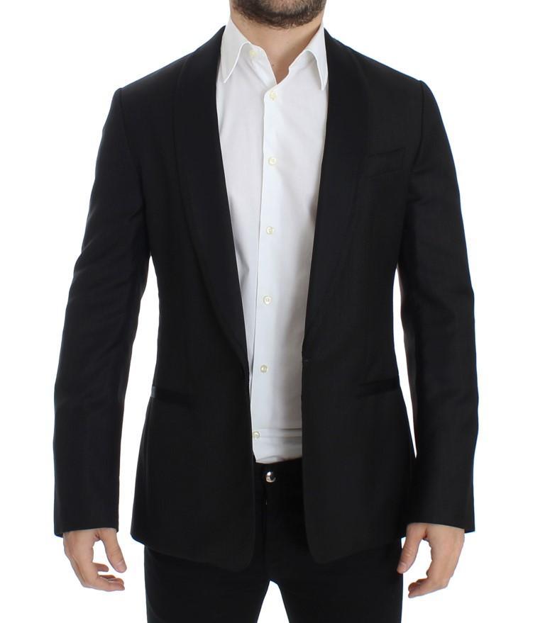 Black wool slim MARTINI blazer