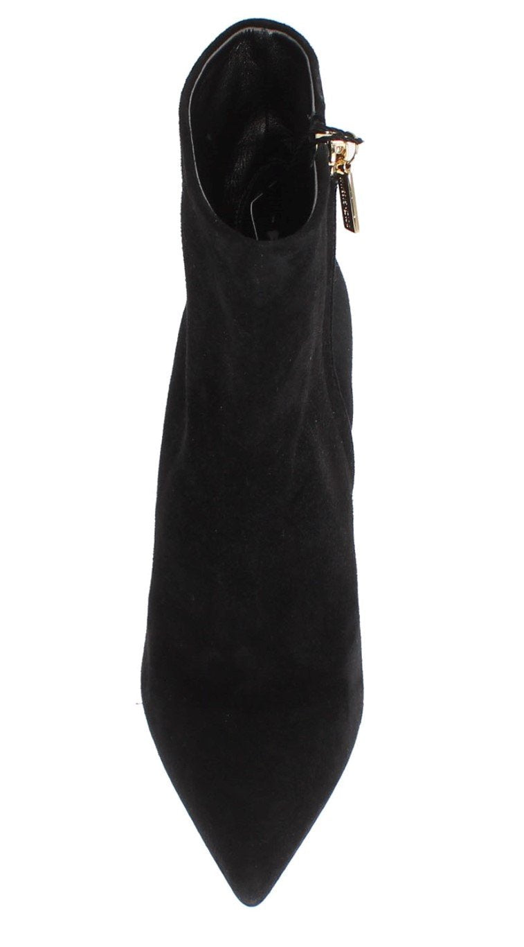 Black Suede Ankle Booties