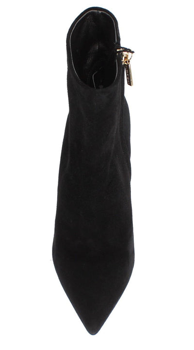 Black Suede Ankle Booties