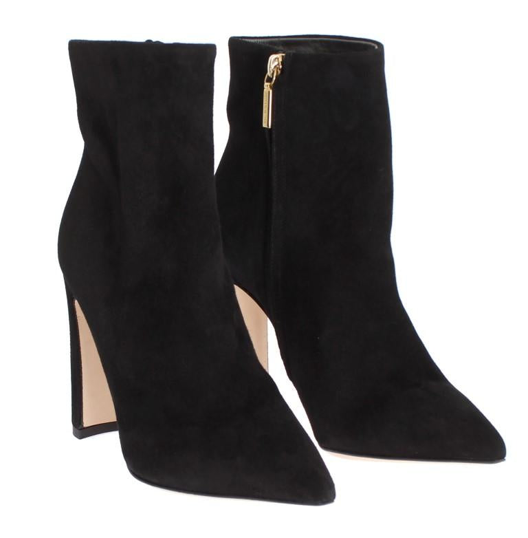 Black Suede Ankle Booties
