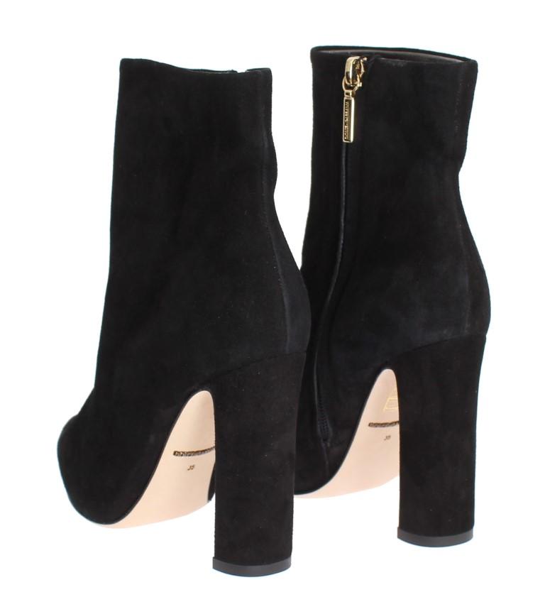 Black Suede Ankle Booties