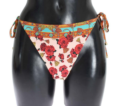 Red Tassle Roses Bikini Bottoms
