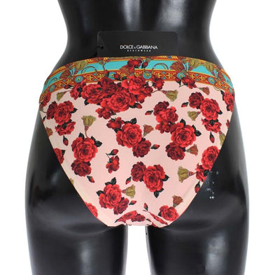 Red Tassle Roses Bikini Bottoms