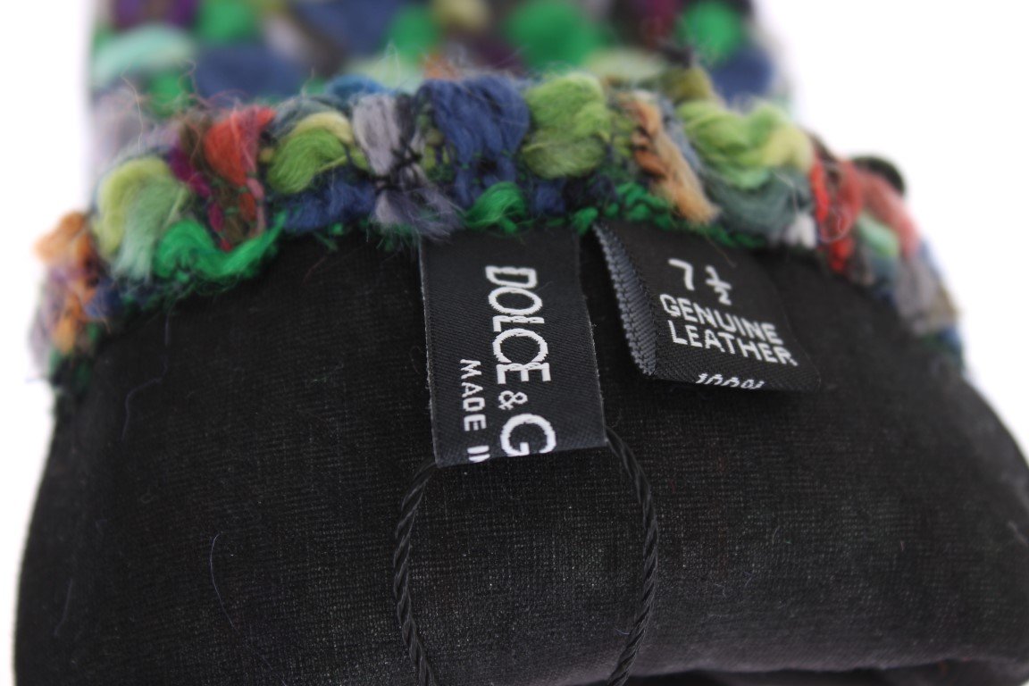 Multicolor Leather Long Gloves