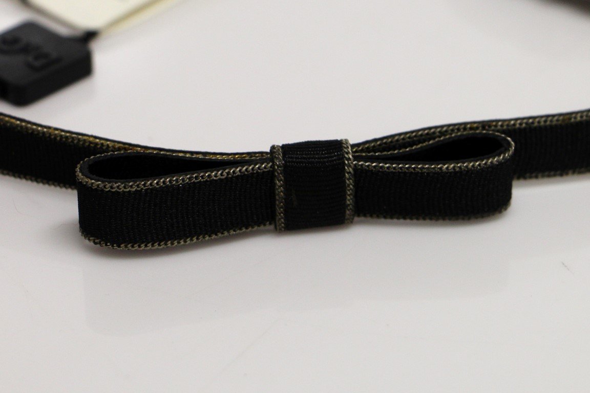 Black Leather Logo Belt