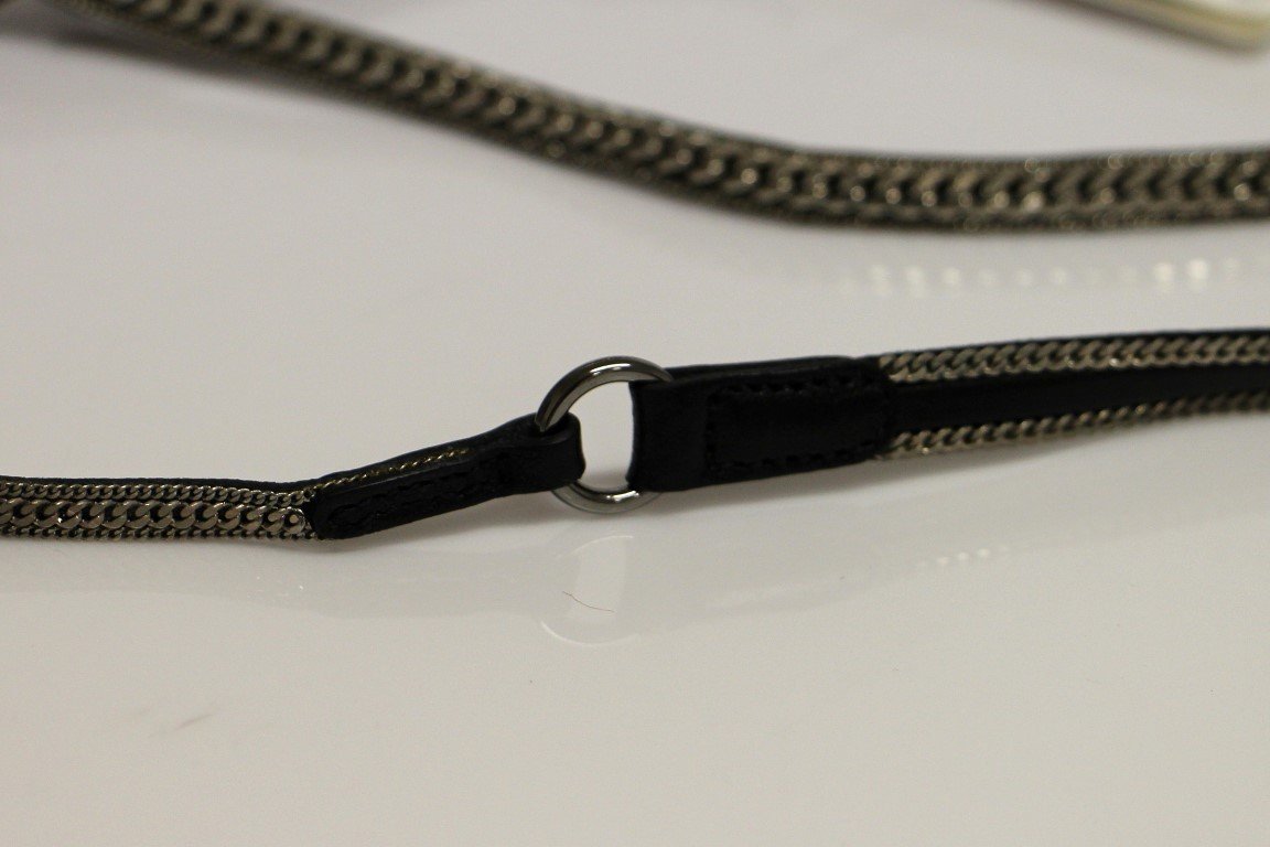 Black Leather Logo Belt