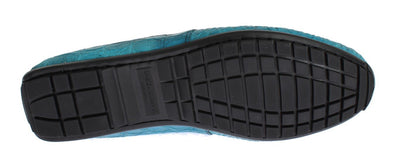 Blue Crocodile Mens Loafers Slip Ons Shoes