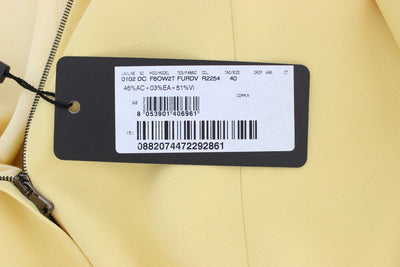Yellow Silk Crystal Embellished Gown Dress