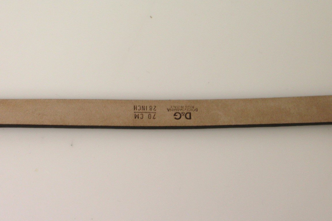 Brown Leather Floral Logo Belt