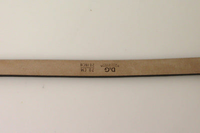 Brown Leather Floral Logo Belt