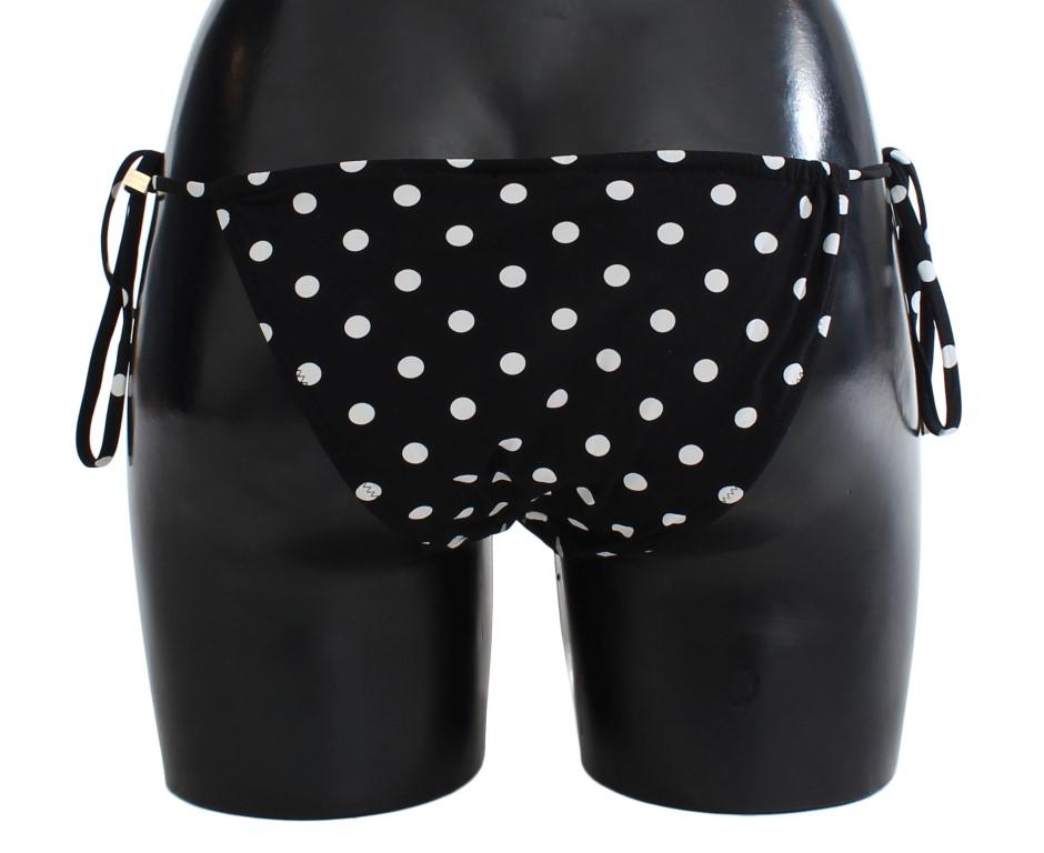 Black White Bikini Bottom Swimwear Beachwear