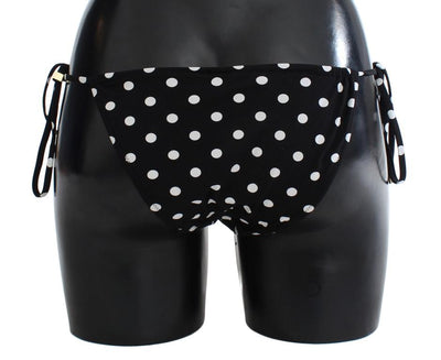 Black White Bikini Bottom Swimwear Beachwear