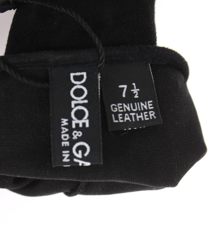 Black Leather Fingerless Gloves
