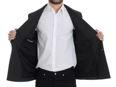 Brown wool slim fit blazer