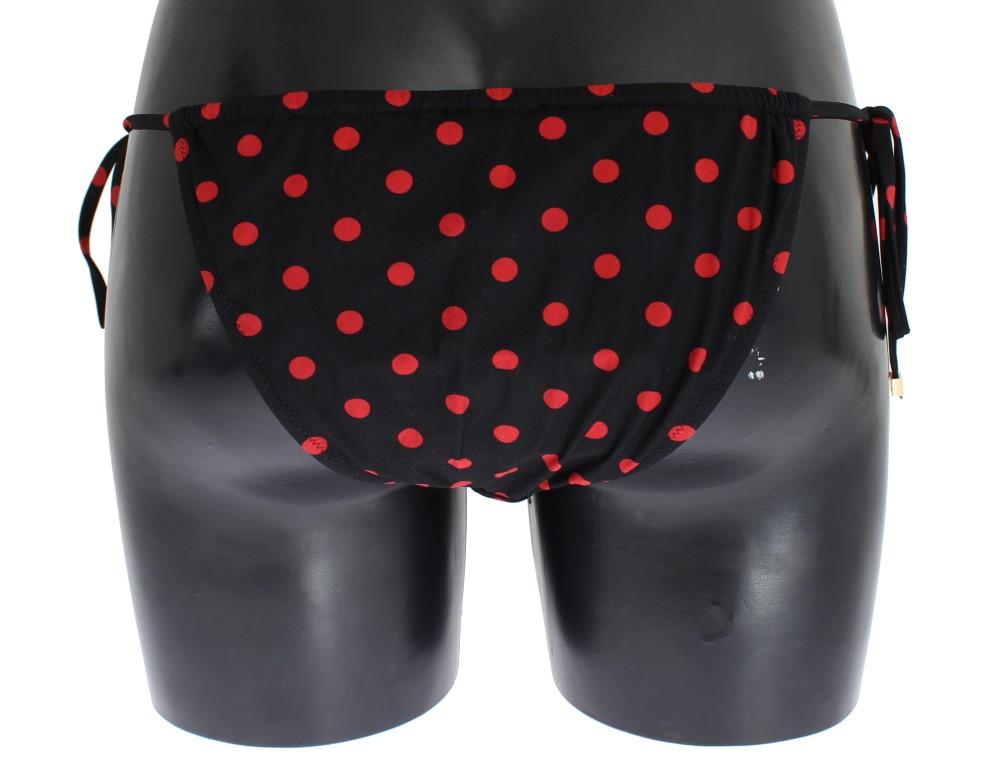 Black Red Bikini Bottom Swimwear Beachwear