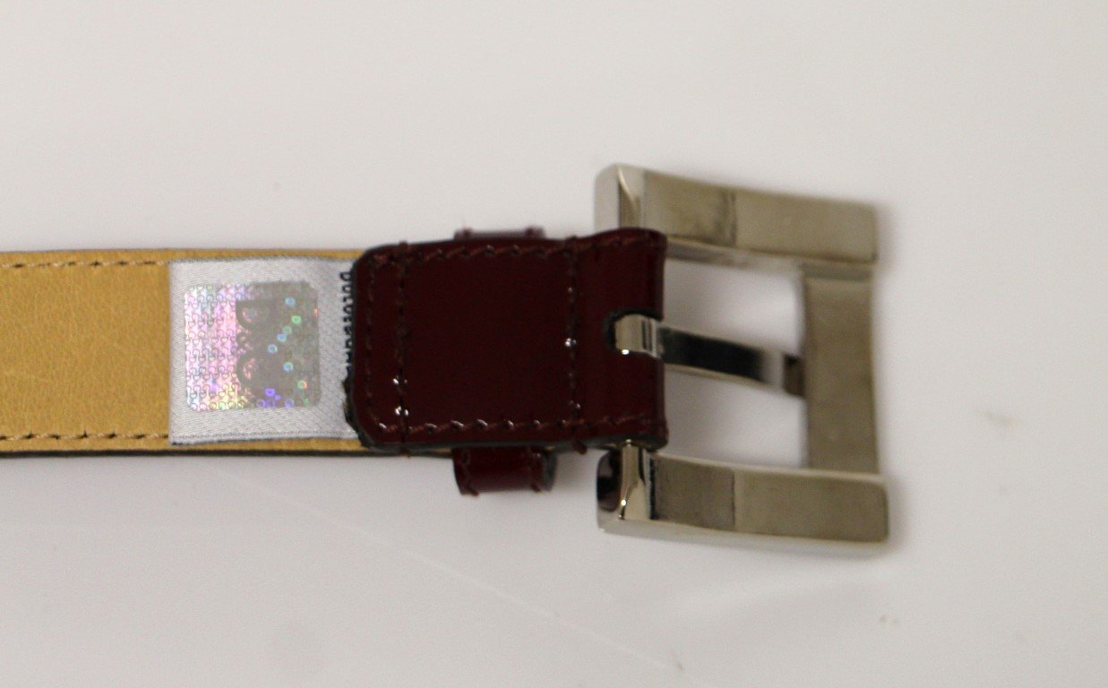 Red Leather Logo Belt