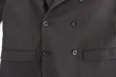 Brown wool slim fit blazer