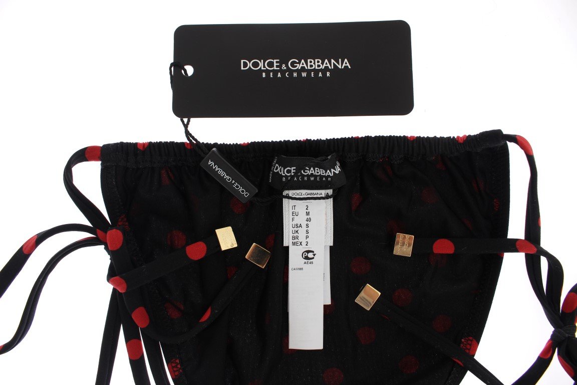 Black Red Bikini Bottom Swimwear Beachwear
