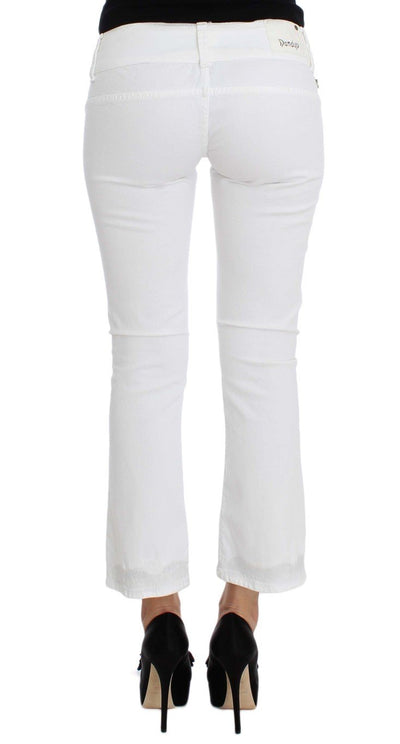 White Cotton Capri Jeans