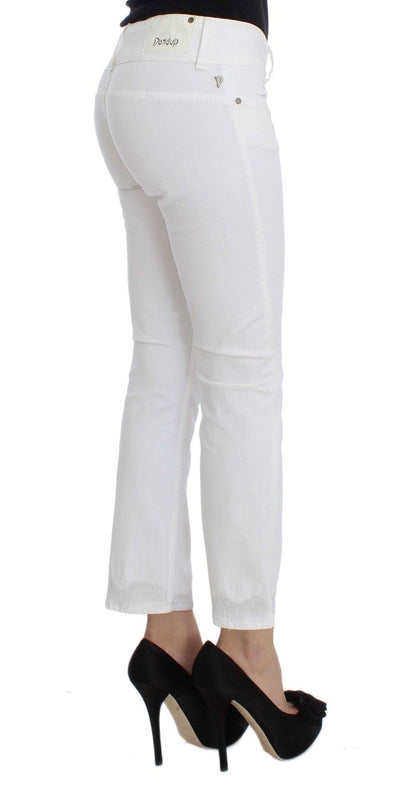 White Cotton Capri Jeans