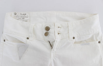 White Cotton Capri Jeans