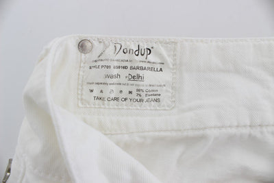 White Cotton Capri Jeans