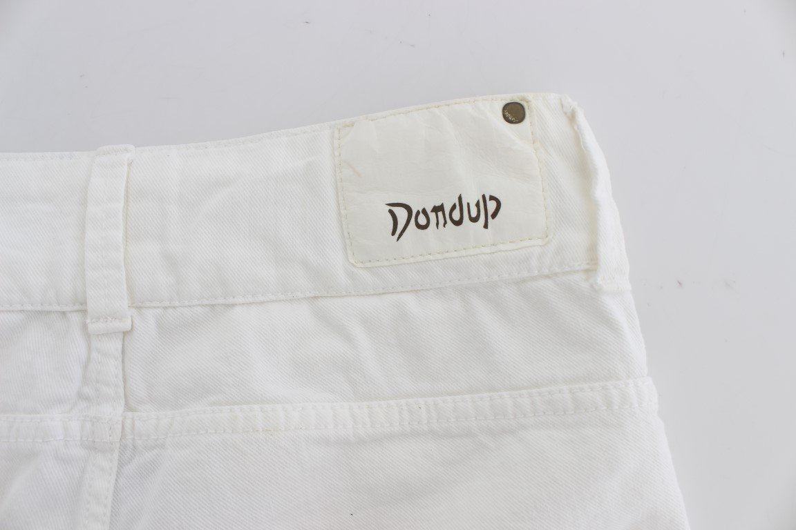 White Cotton Capri Jeans