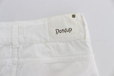 White Cotton Capri Jeans