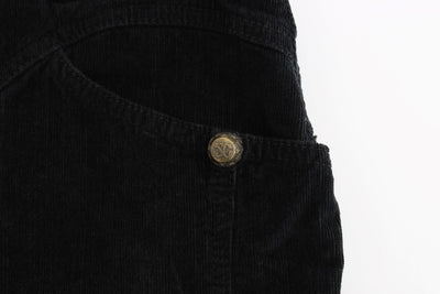 Black corduroy pencil skirt
