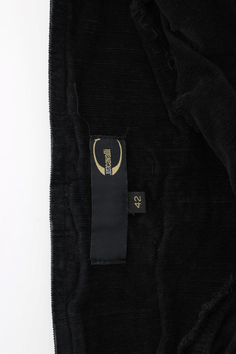 Black corduroy pencil skirt
