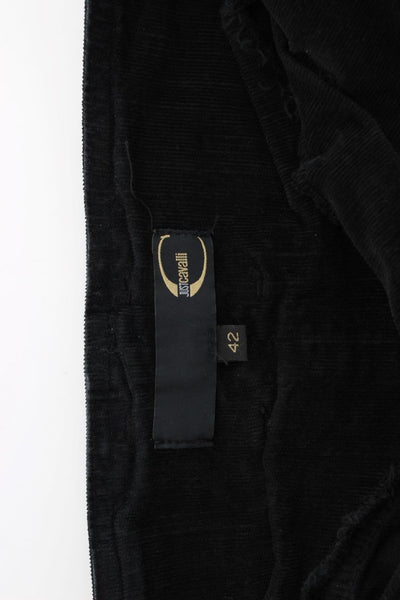 Black corduroy pencil skirt