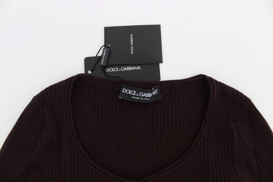 Purple Cashmere Henley Sweater Pullover