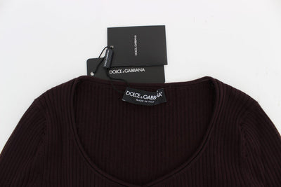 Purple Cashmere Henley Sweater Pullover