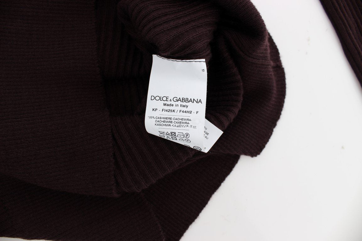 Purple Cashmere Henley Sweater Pullover