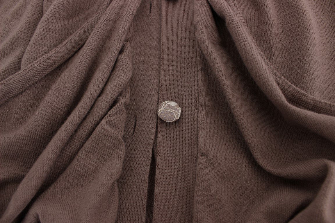 Pink Button Down Cardigan Sweater