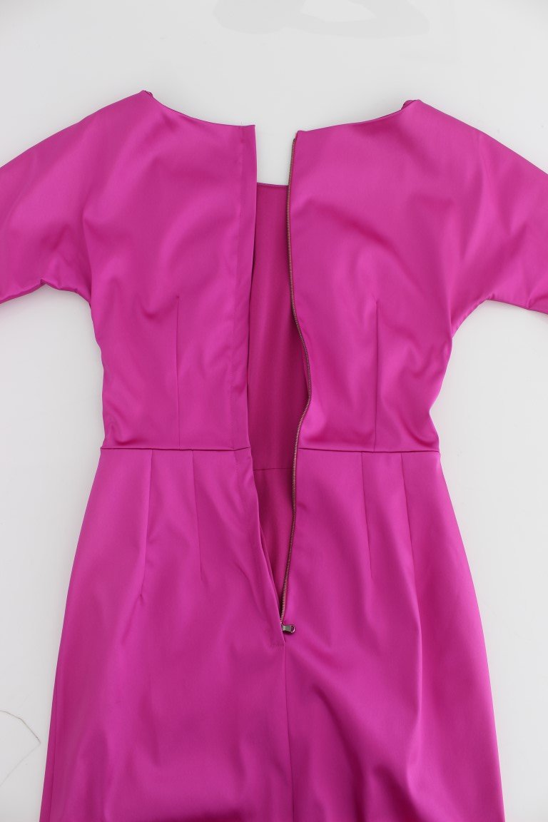 Pink Stretch Long Sheath Ball Gown Dress