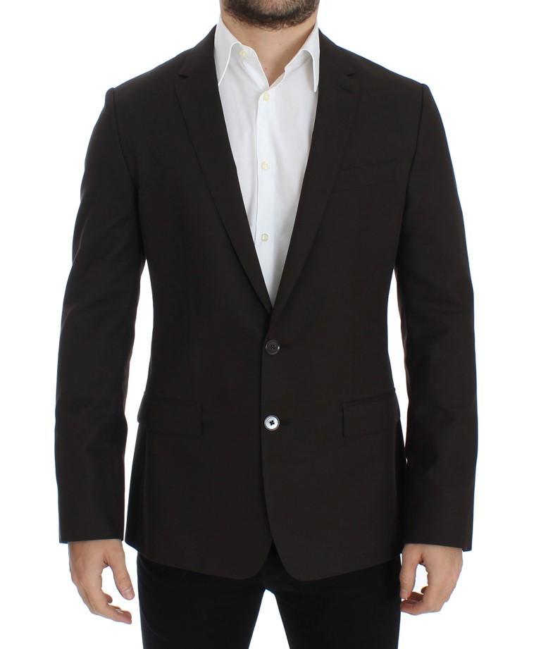 Brown wool MARTINI slim fit blazer