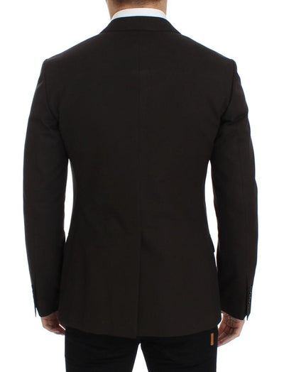 Brown wool MARTINI slim fit blazer