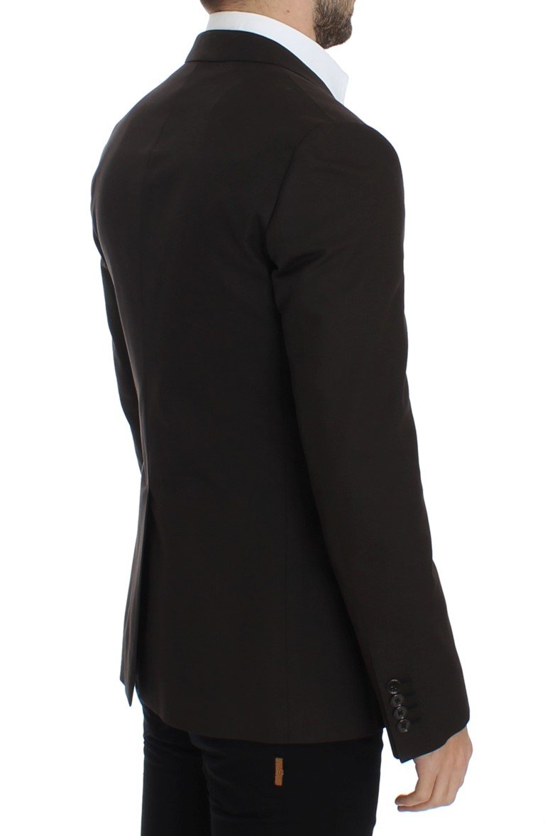 Brown wool MARTINI slim fit blazer