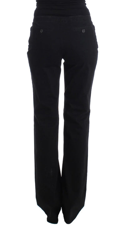 Black straight cotton pants