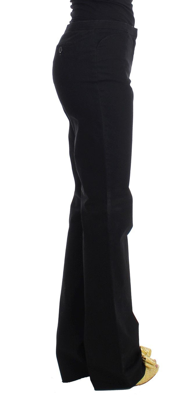 Black straight cotton pants