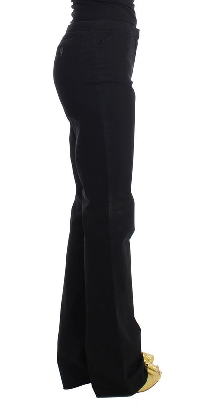 Black straight cotton pants